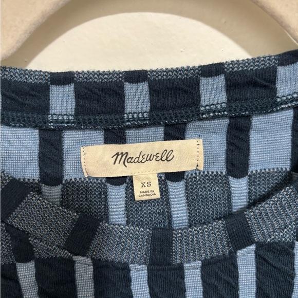 Madewell Fine Ribbed Supercrop Crewneck Long-Sleeve Tee XS - Picture 4 of 4